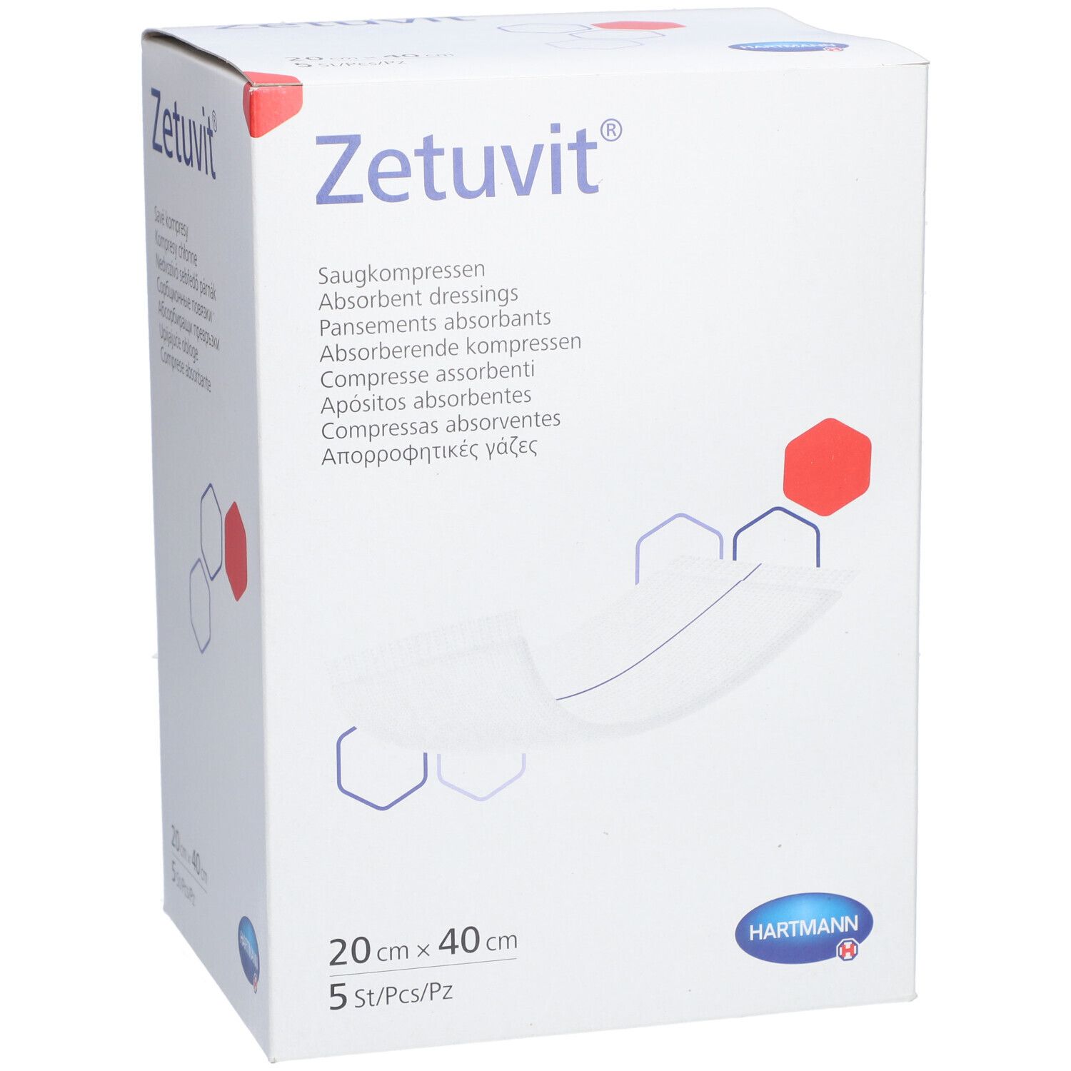 HARTMANN Zetuvit® Compresse absorbante non stérile 20 x 40 cm