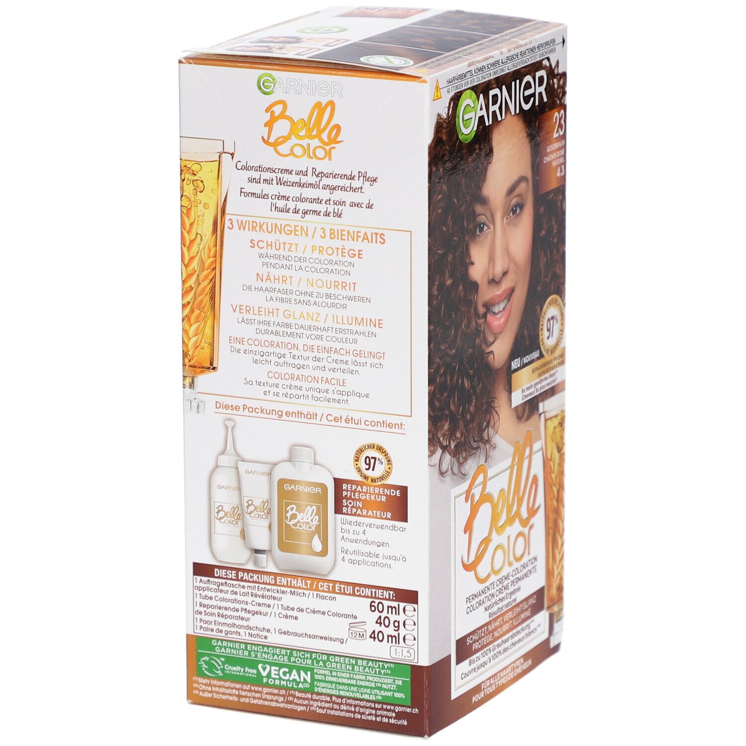 GARNIER Belle Color Coloration Leuchtende Farbe - N°23 Goldkastanie