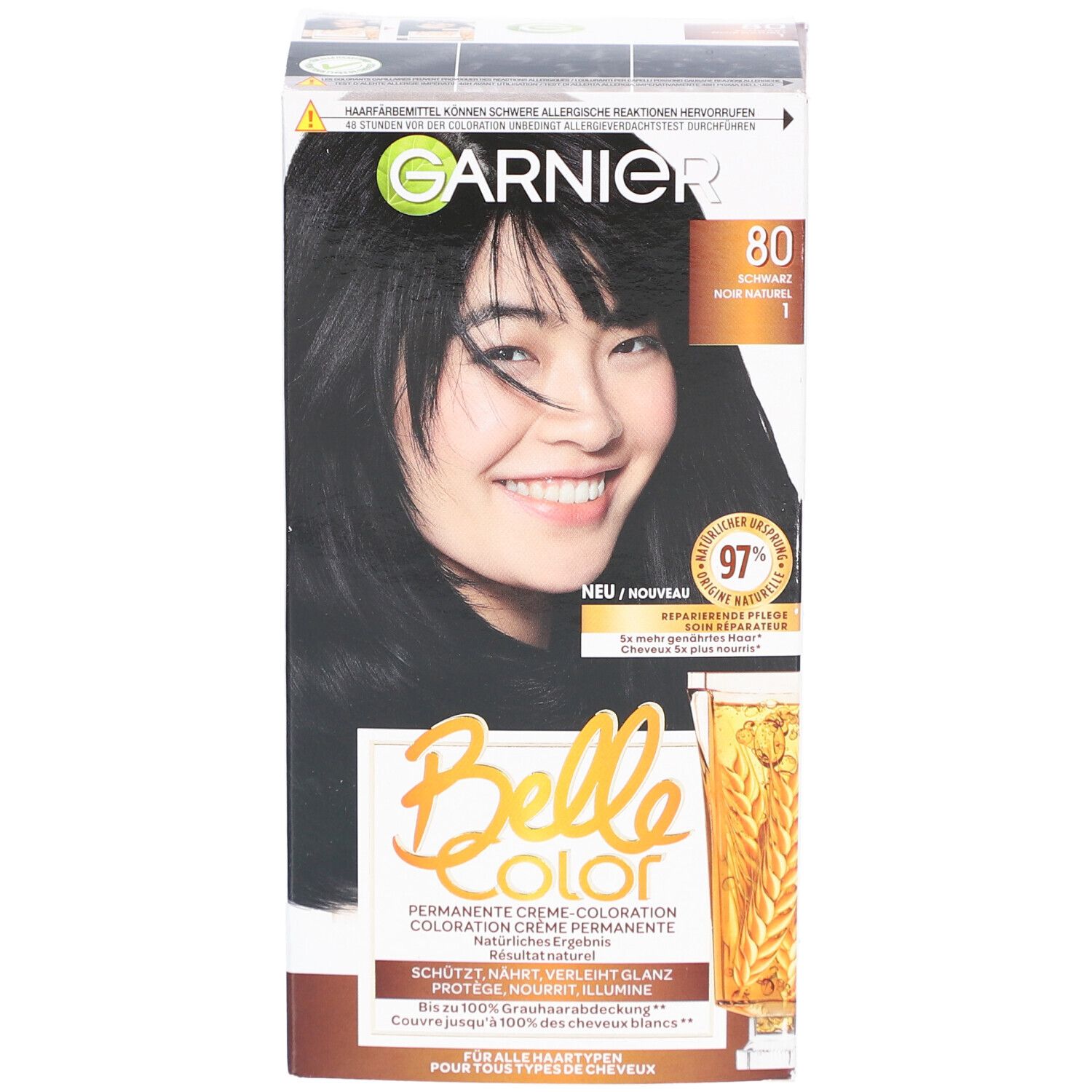 GARNIER Belle Color Coloration Couleur éclatante - N°80 Noir naturel
