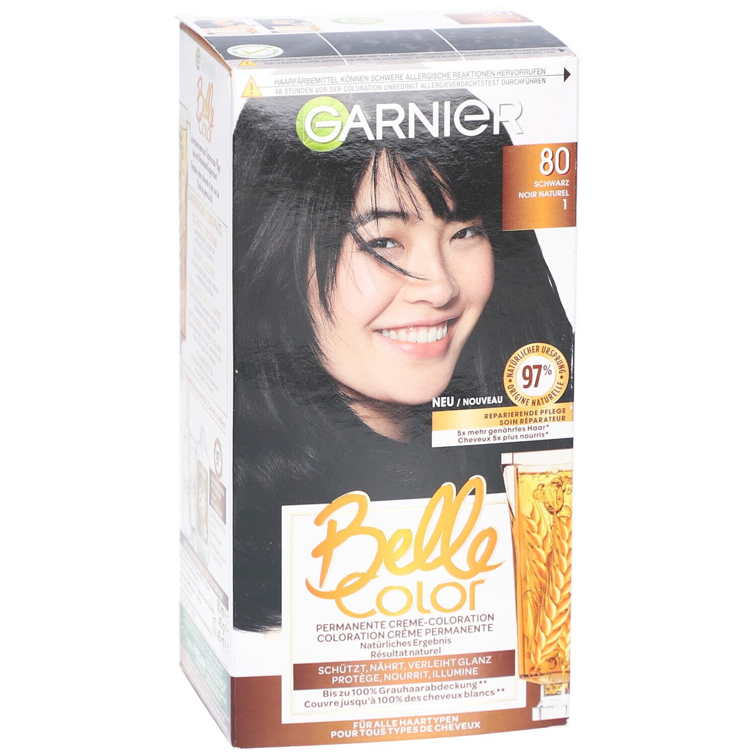 GARNIER Belle Color Coloration Couleur éclatante - N°80 Noir naturel