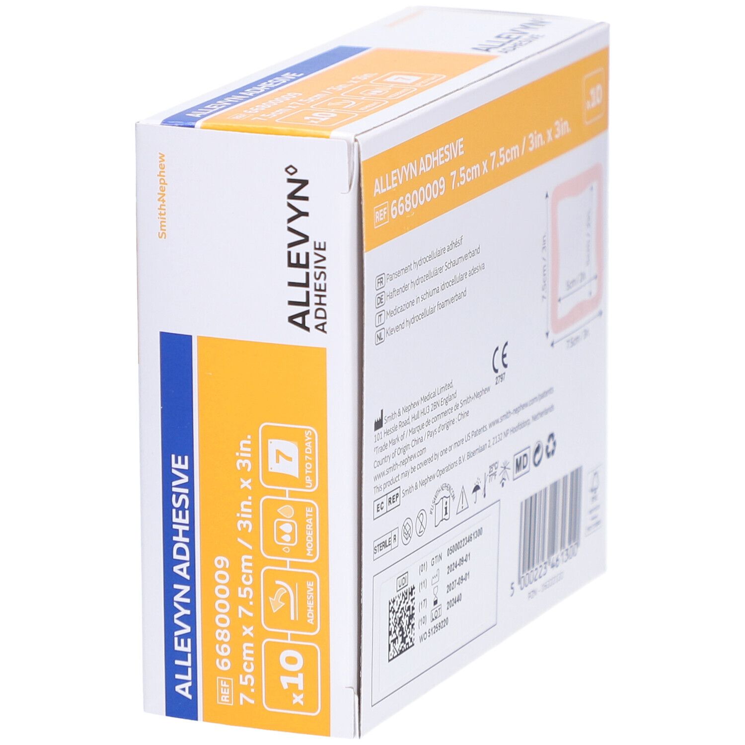 ALLEVYN ADHESIVE Hydrozelluläres Heftpflaster 7.5 x 7.5 cm