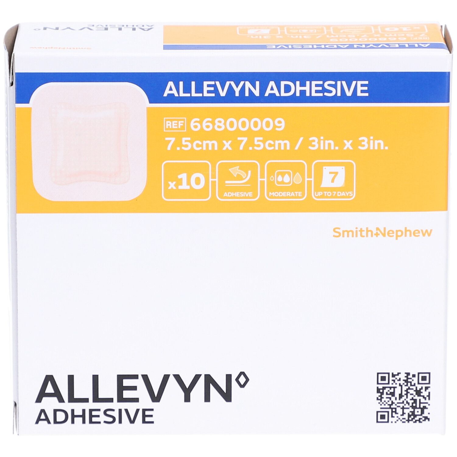 ALLEVYN ADHESIVE Hydrozelluläres Heftpflaster 7.5 x 7.5 cm