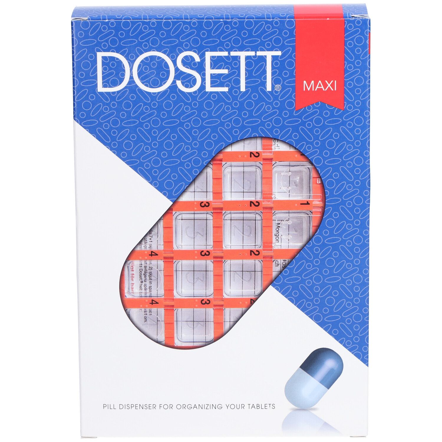 DOSETT® Maxi Pillendose Woche Französisch (7 x 4)