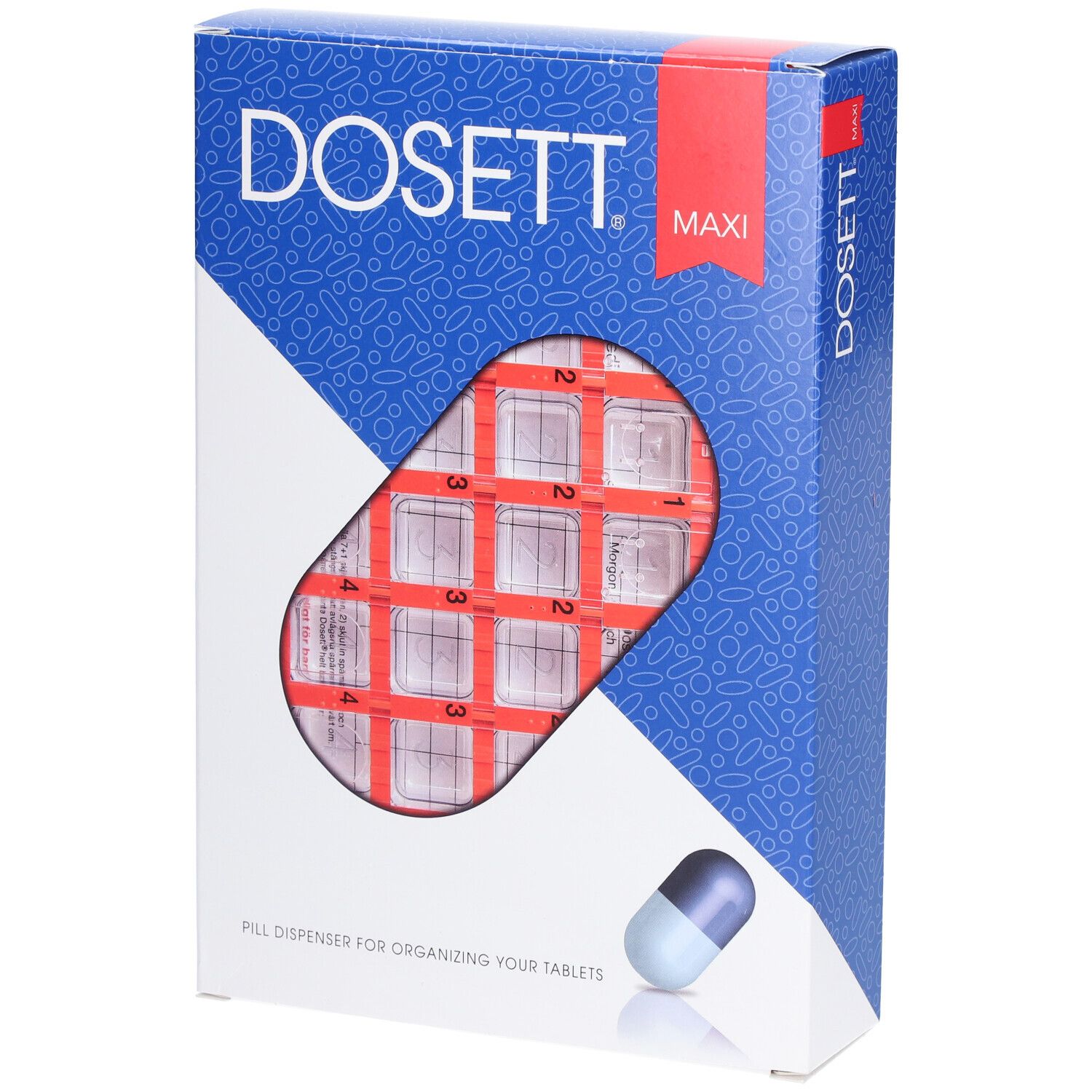 DOSETT® Maxi Pillendose Woche Französisch (7 x 4)