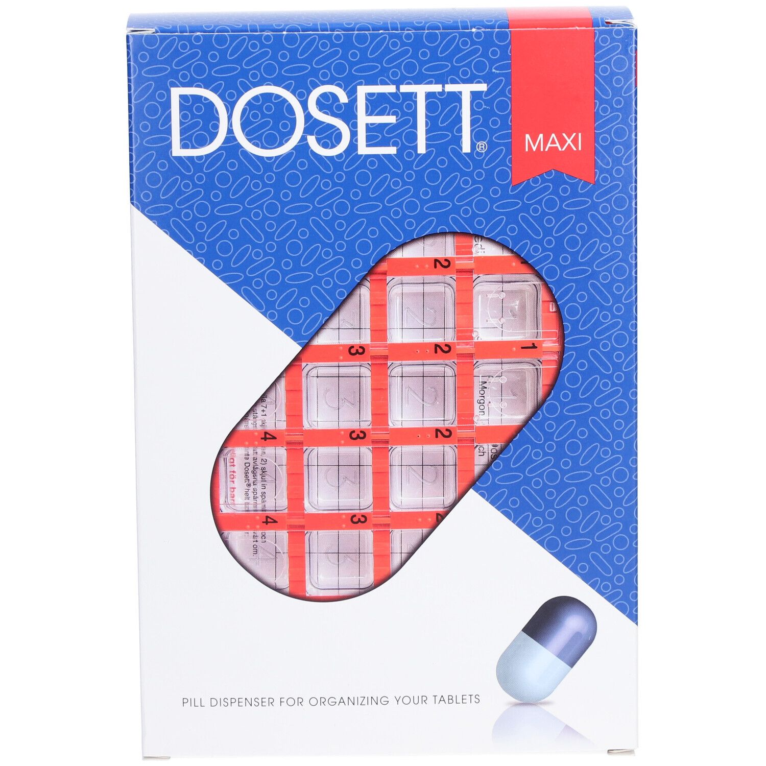 DOSETT® Maxi Pillendose Woche Französisch (7 x 4)