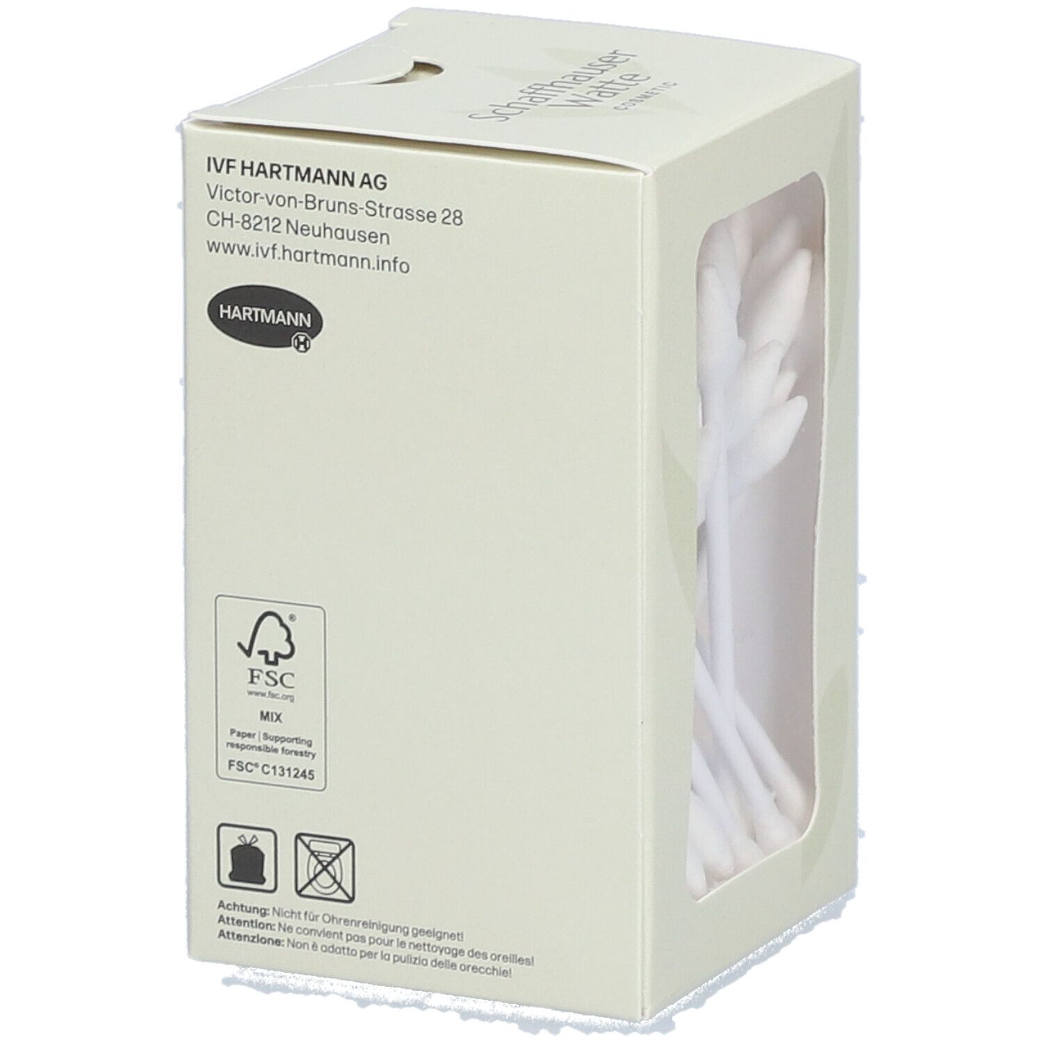 Schaffhauser Coton-tiges Cosmetic boîte ronde