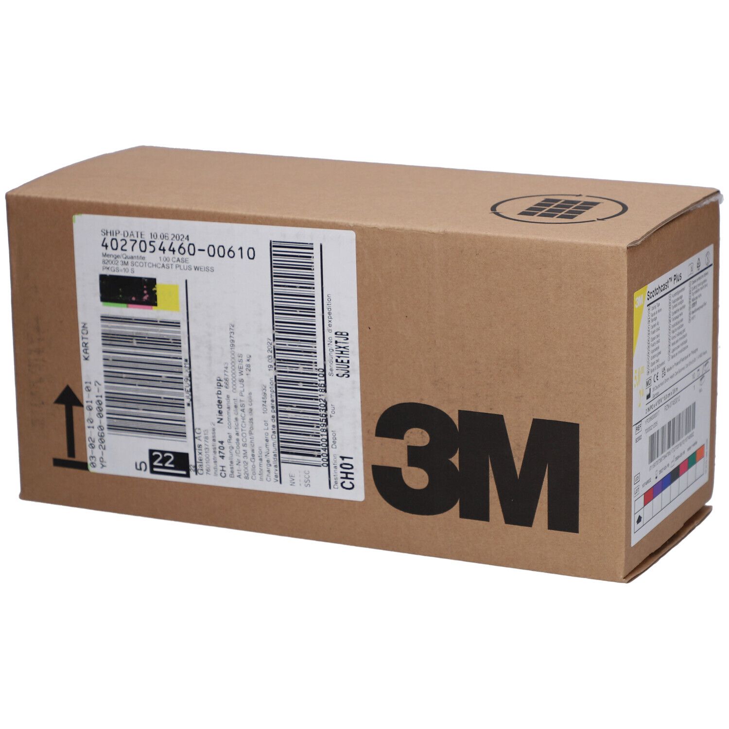 3M Scotchcast Plus Bande de résine rigide 5cmx3.65m - Blanc