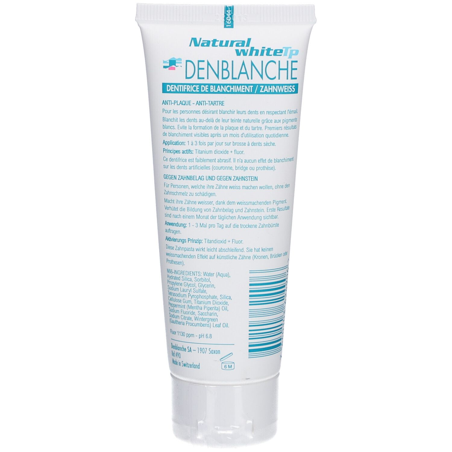 Natural White® Zahnweiss Zahnpasta mit Fluorid & Anisextrakt