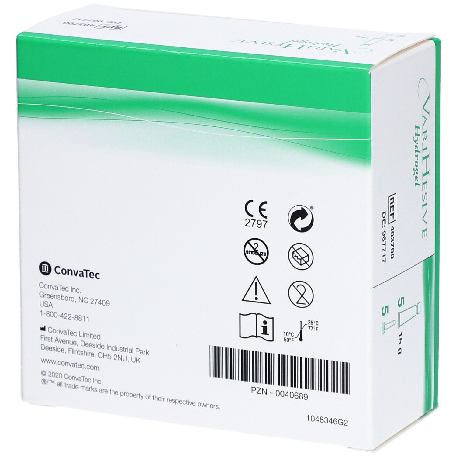VARIHESIVE Hydrogel avec applicateur