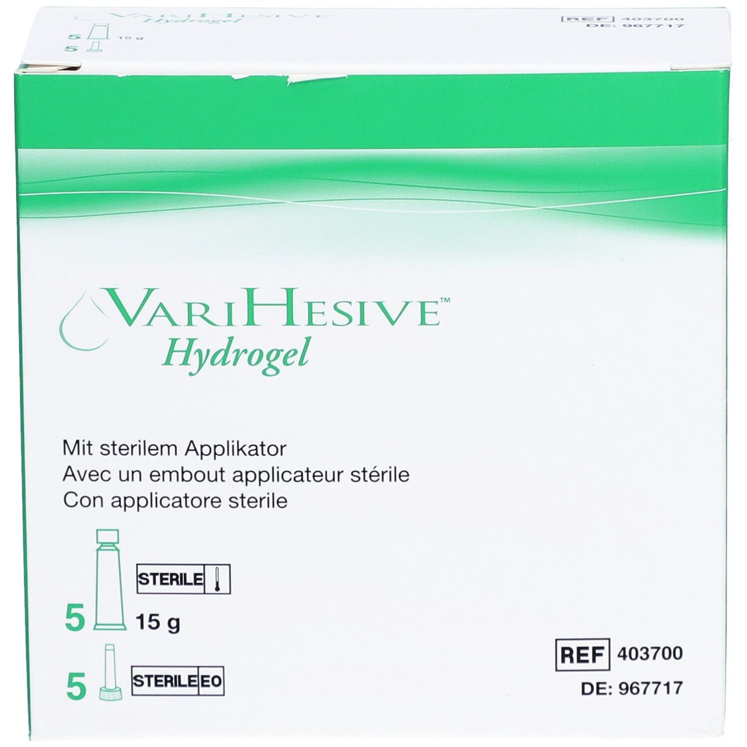 VARIHESIVE Hydrogel avec applicateur