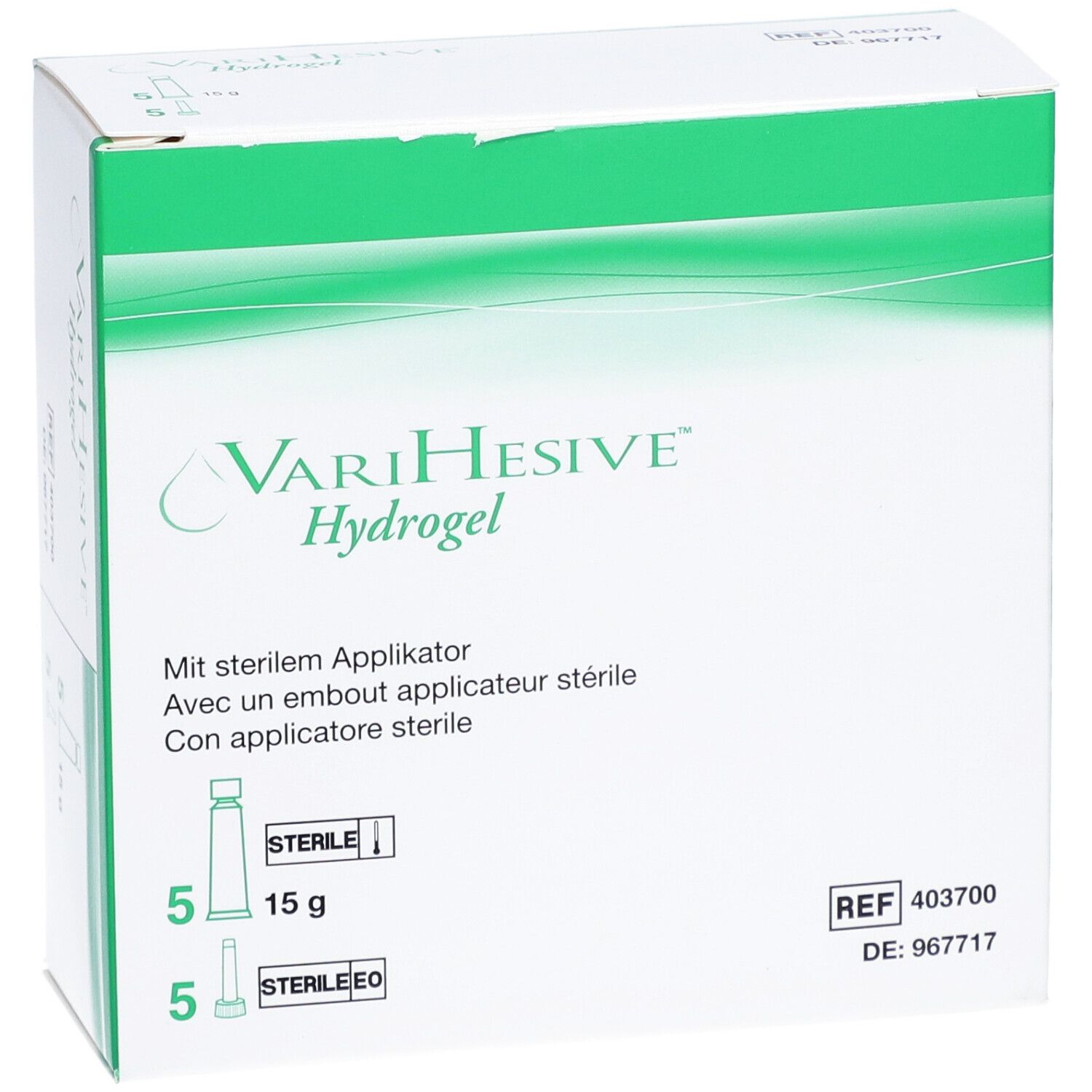 VARIHESIVE Hydrogel avec applicateur