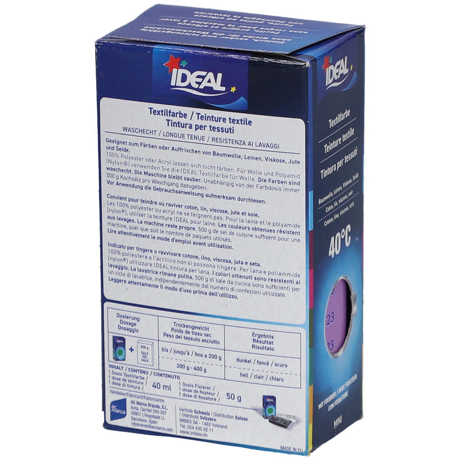 Ideal® MINI Baumwolle Color No23 Flieder