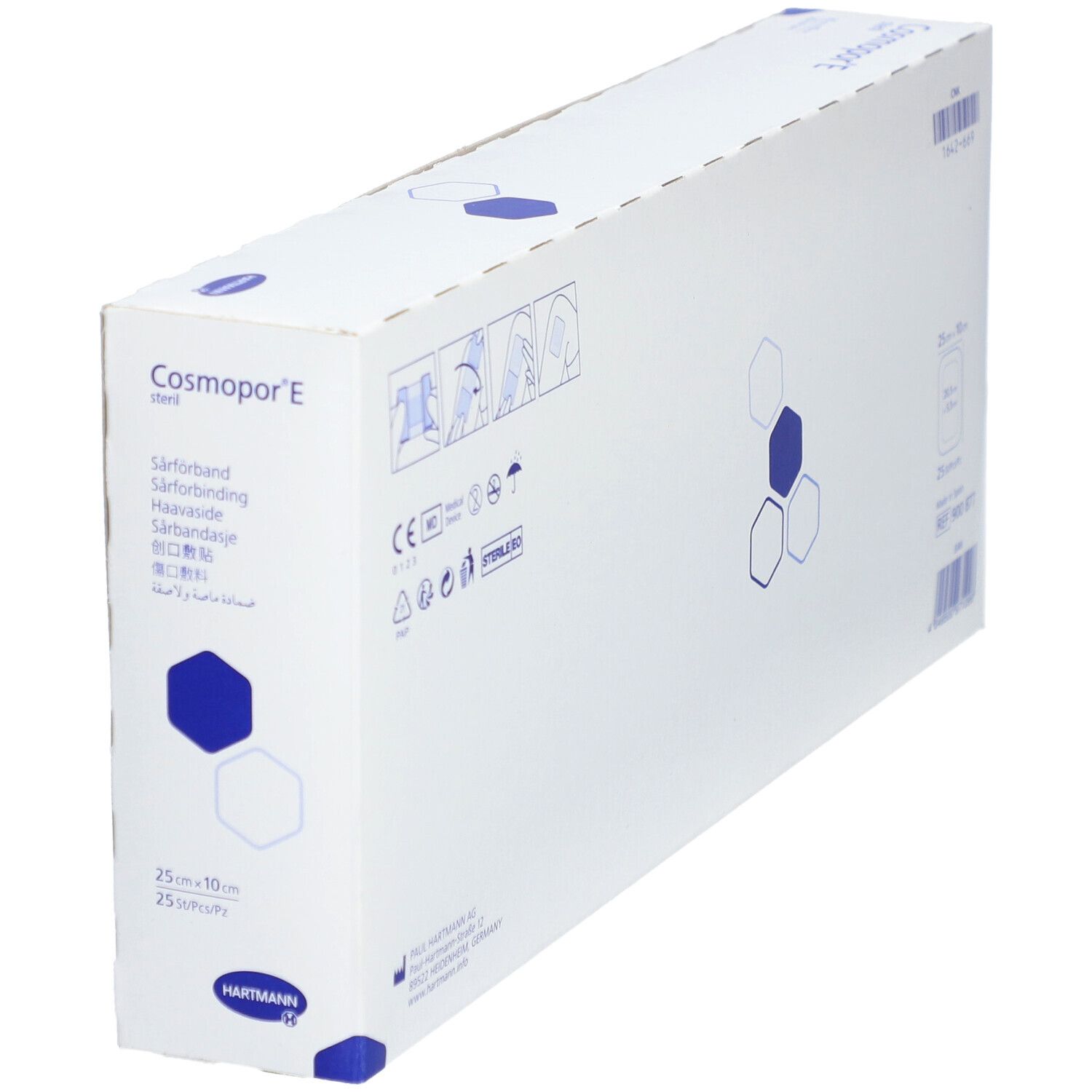 COSMOPOR® E Pansement Absorbant Adhésif Stérile 25 x 10 cm