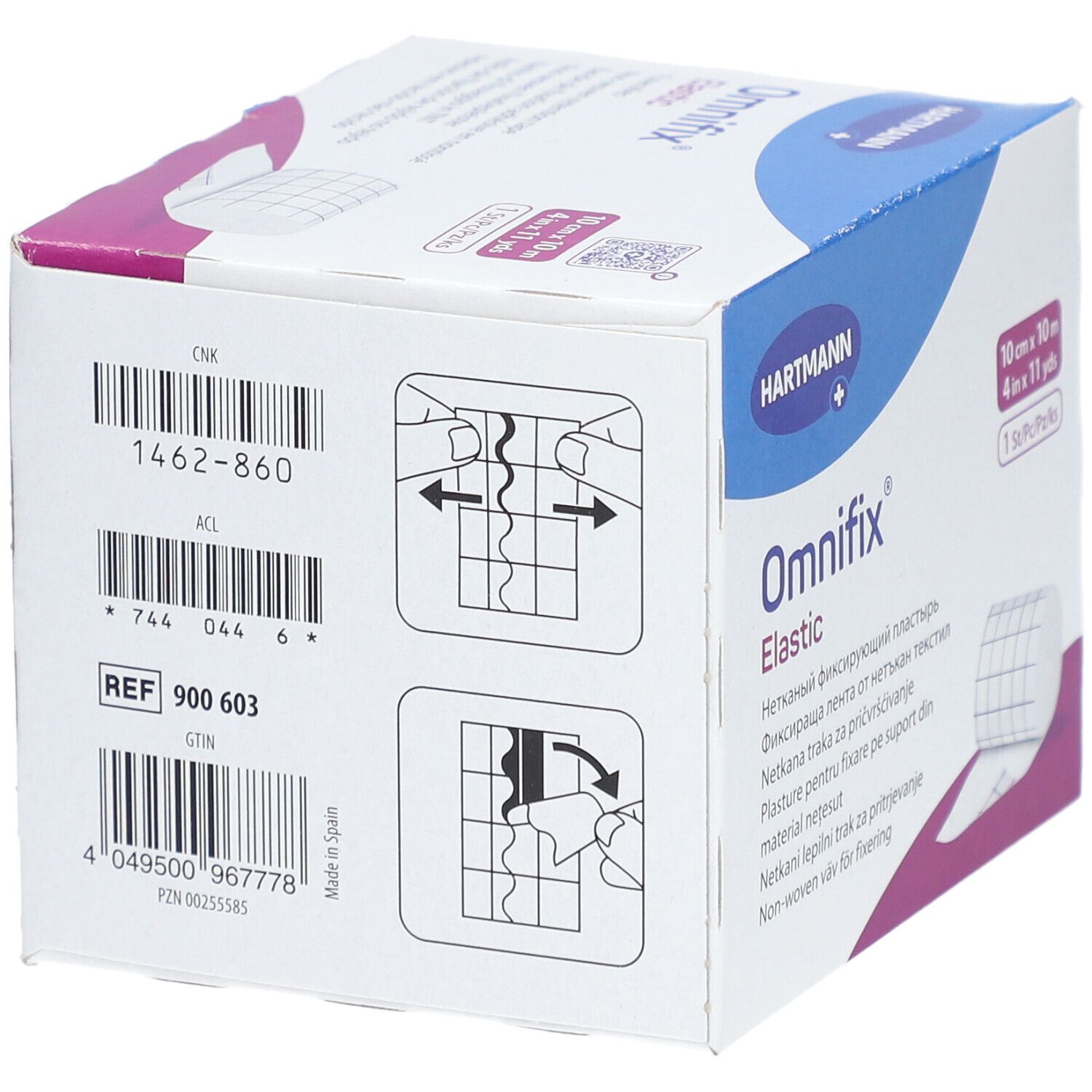 HARTMANN Omnifix® Elastic Bande adhésive extensible en nontissé microporeux 10 cm x 10 m