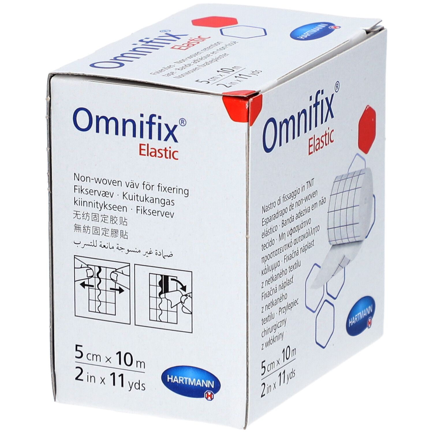 HARTMANN Omnifix® Elastic Bande adhésive extensible en nontissé microporeux 5 cm x 10 m