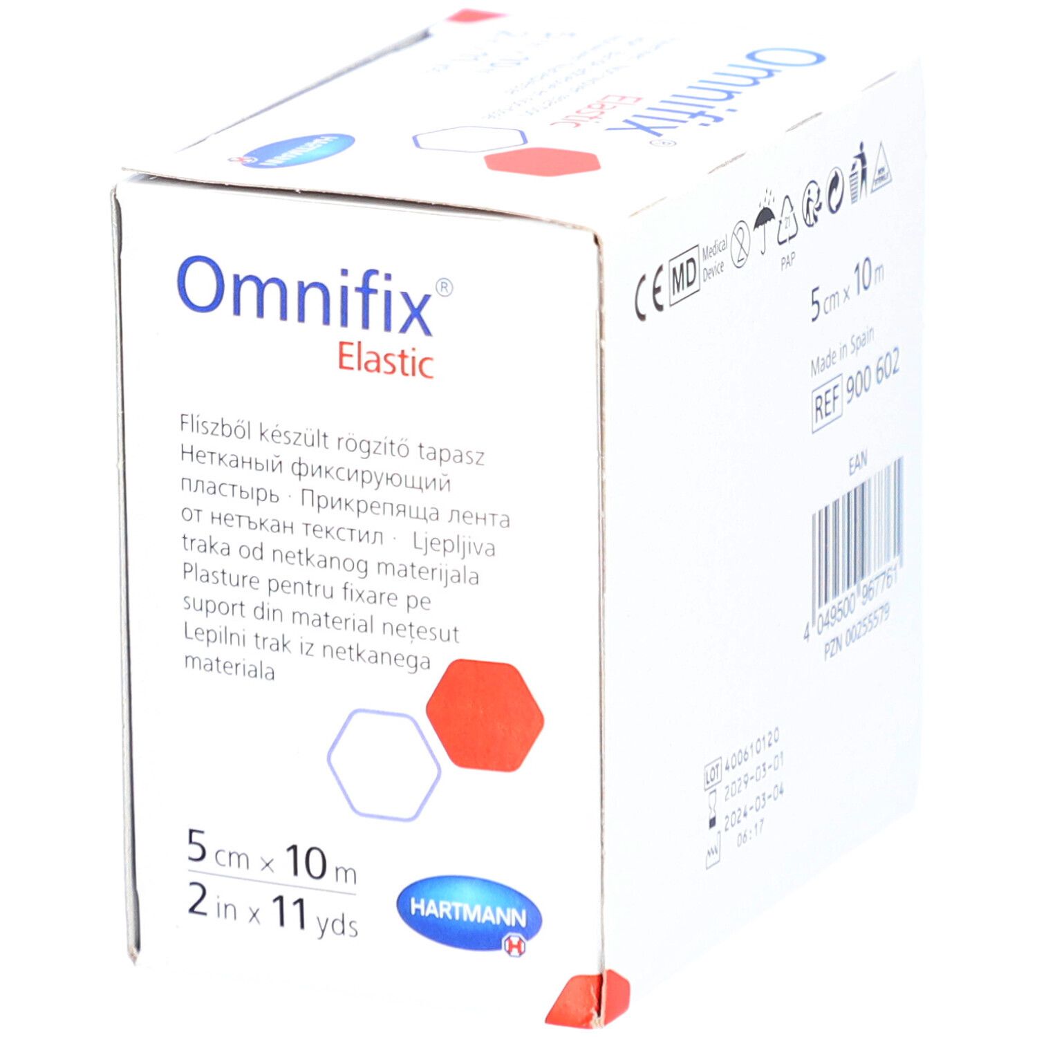 HARTMANN Omnifix® Elastic Bande adhésive extensible en nontissé microporeux 5 cm x 10 m