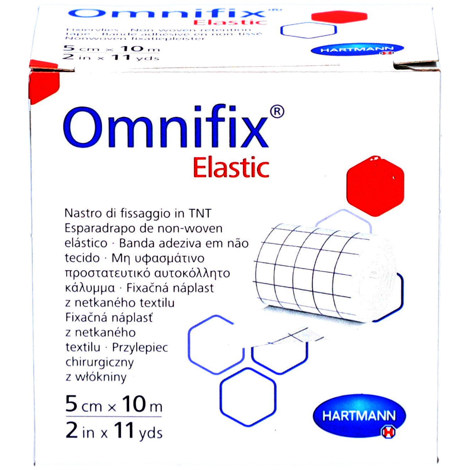 HARTMANN Omnifix® Elastic Bande adhésive extensible en nontissé microporeux 5 cm x 10 m