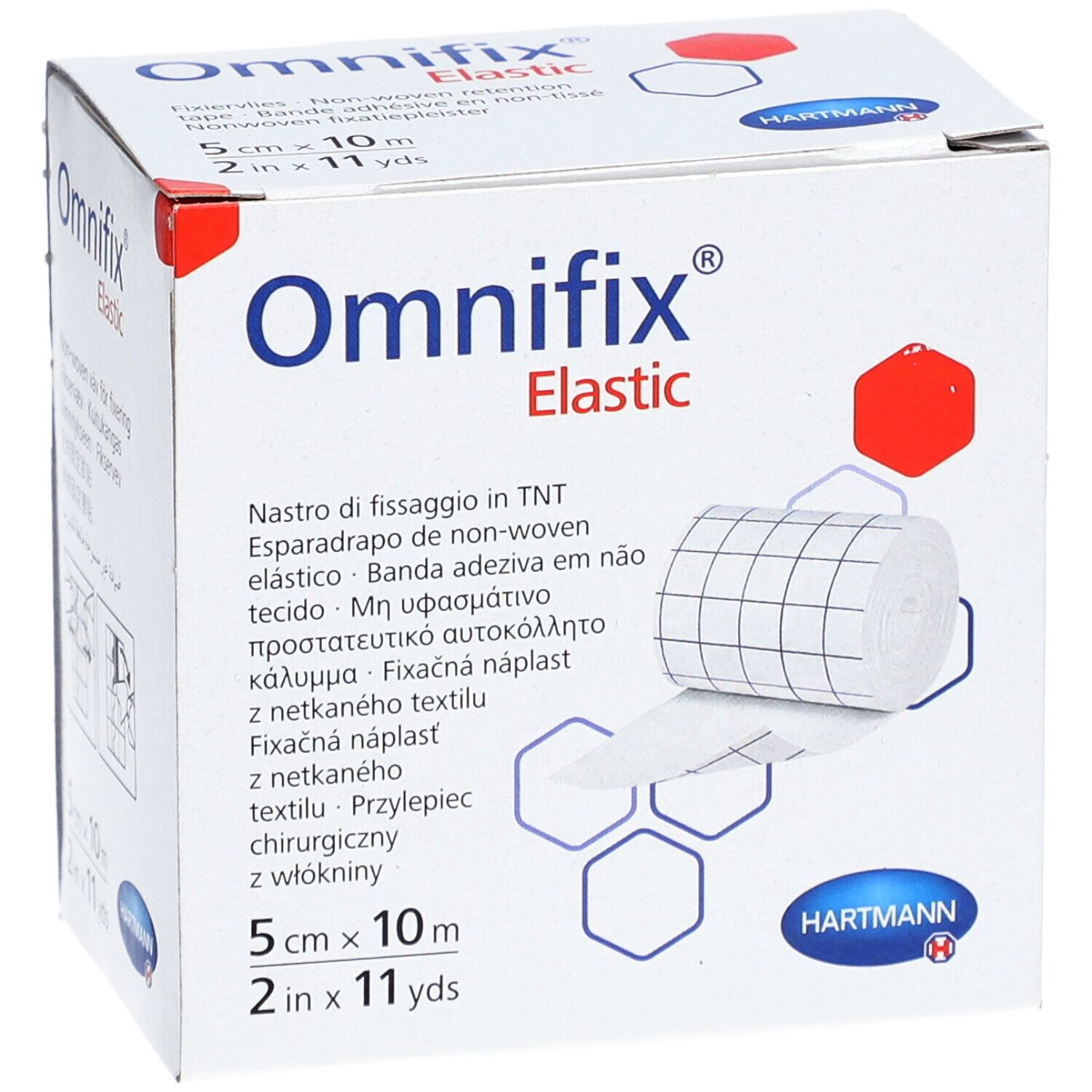 HARTMANN Omnifix® Elastic Bande adhésive extensible en nontissé microporeux 5 cm x 10 m