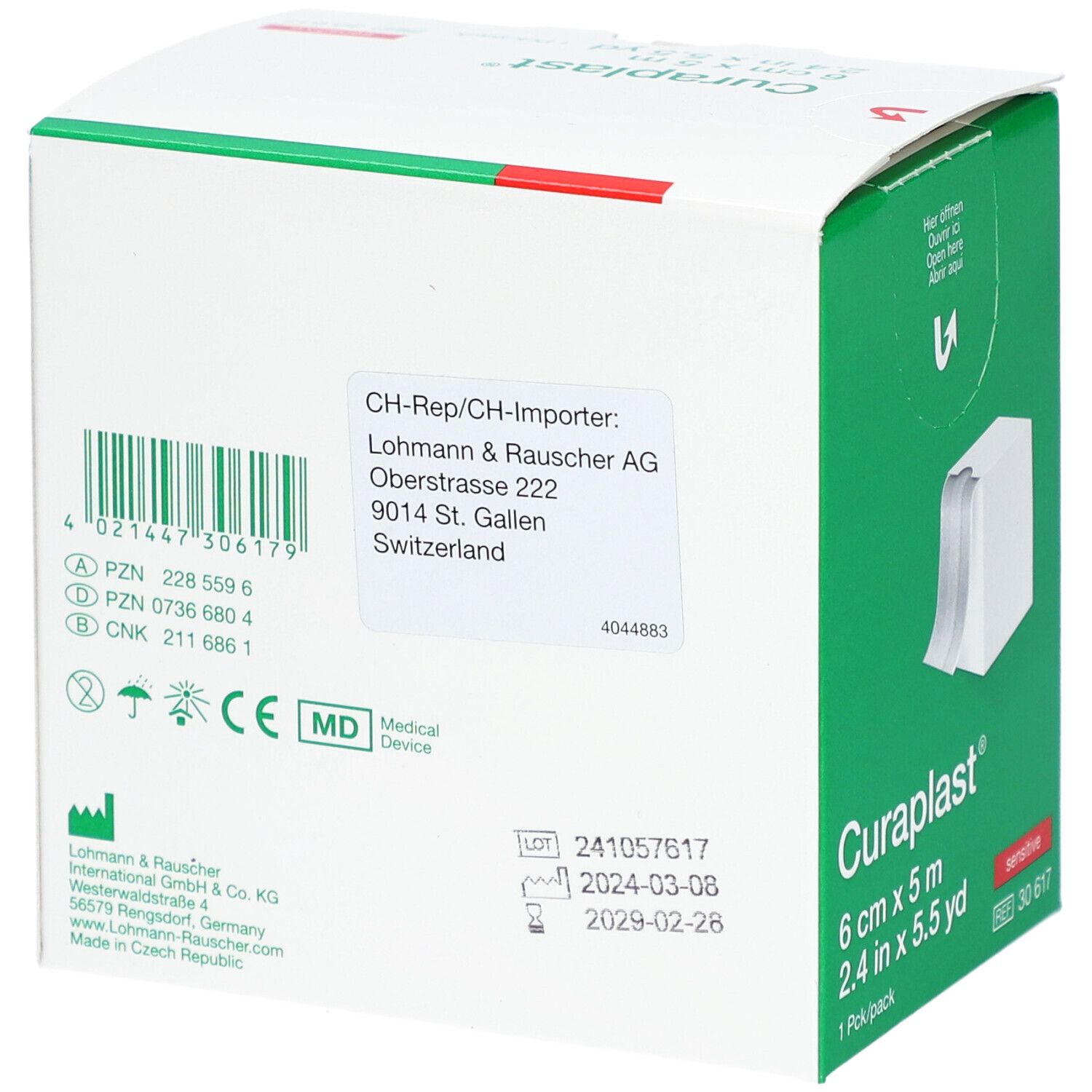 Curaplast® sensitiv Wundschnellverband 6 cm x 5 m