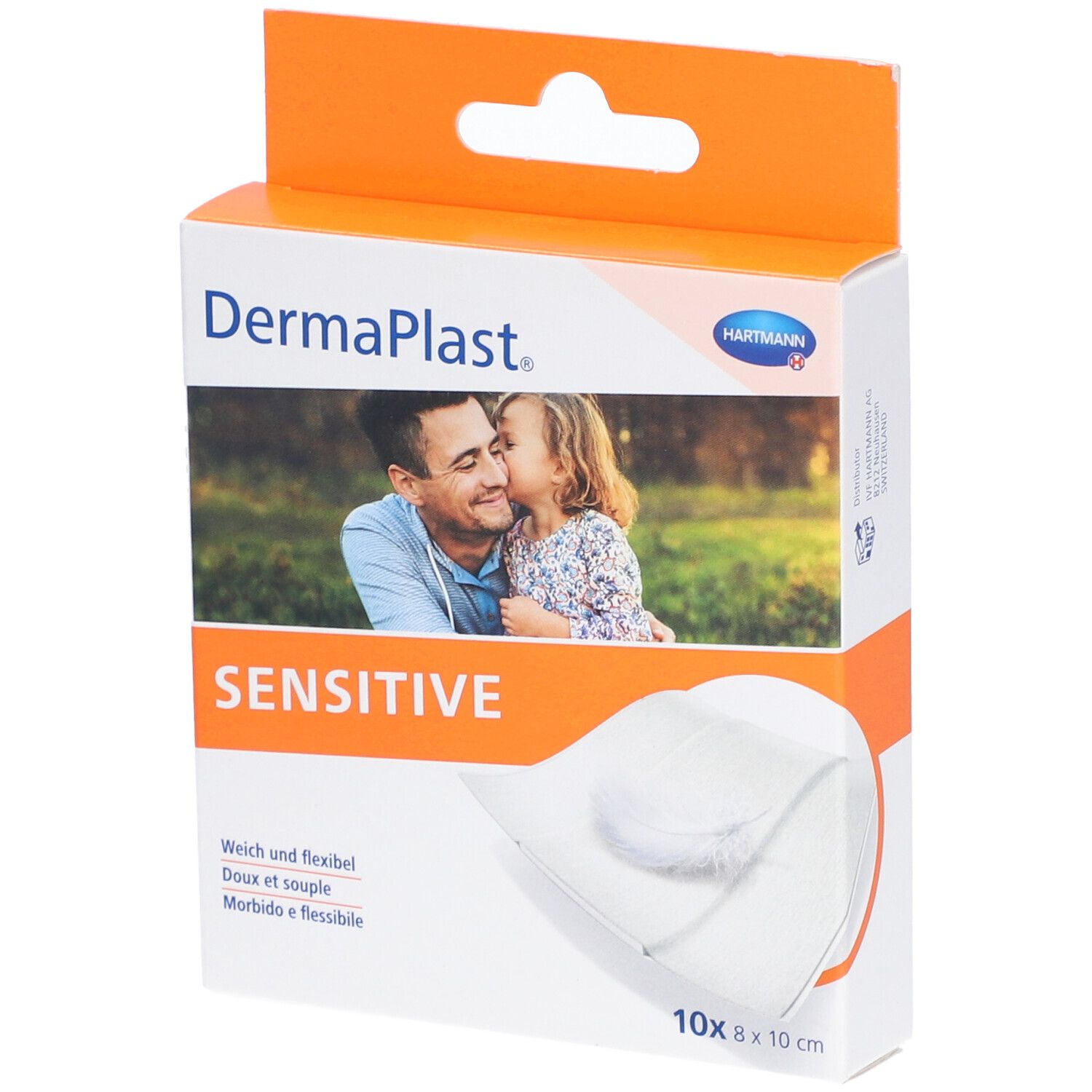 HARTMANN Dermaplast® Sensitivpflaster 8 cm x 10 cm weiß