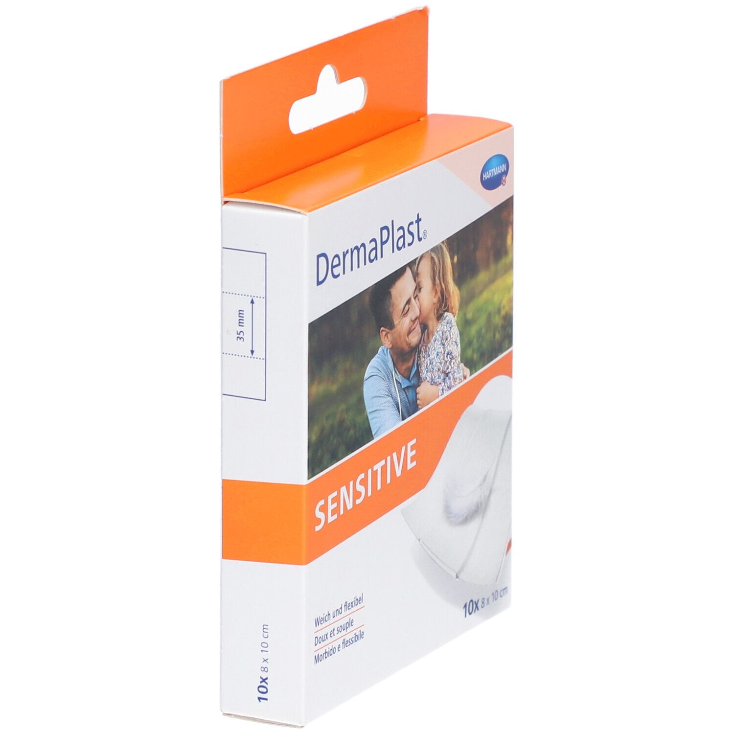 HARTMANN Dermaplast® Sensitivpflaster 8 cm x 10 cm weiß