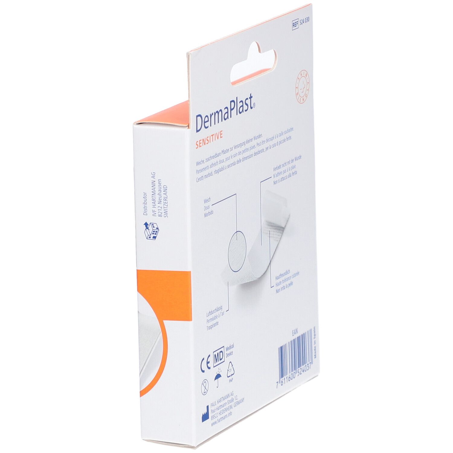 HARTMANN Dermaplast® Sensitivpflaster 8 cm x 10 cm weiß