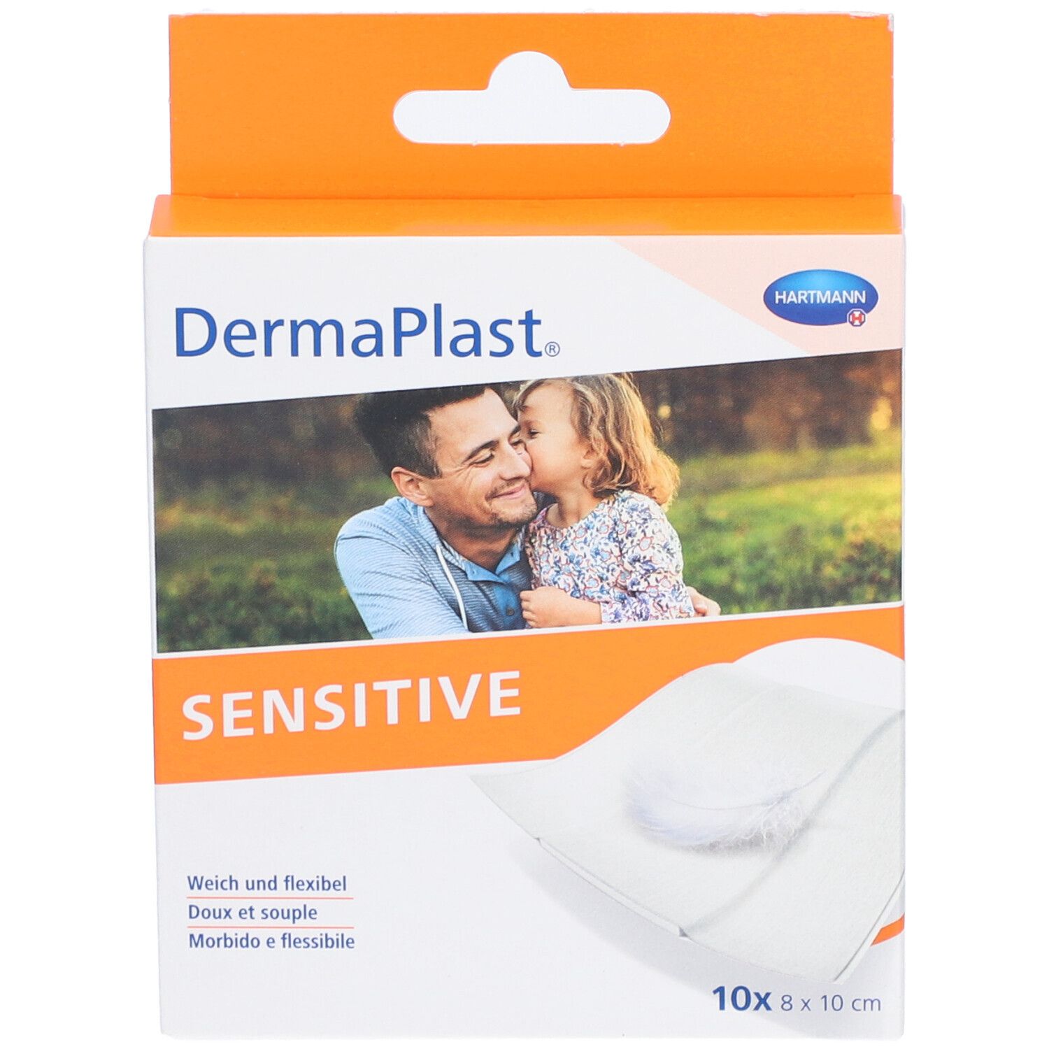 HARTMANN Dermaplast® Sensitivpflaster 8 cm x 10 cm weiß