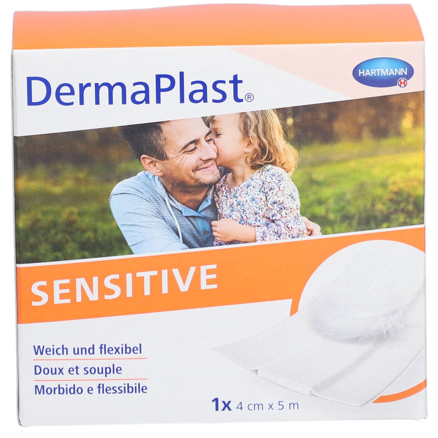 HARTMANN Dermaplast® Sensitivpflaster 4 cm x 5 m weiß