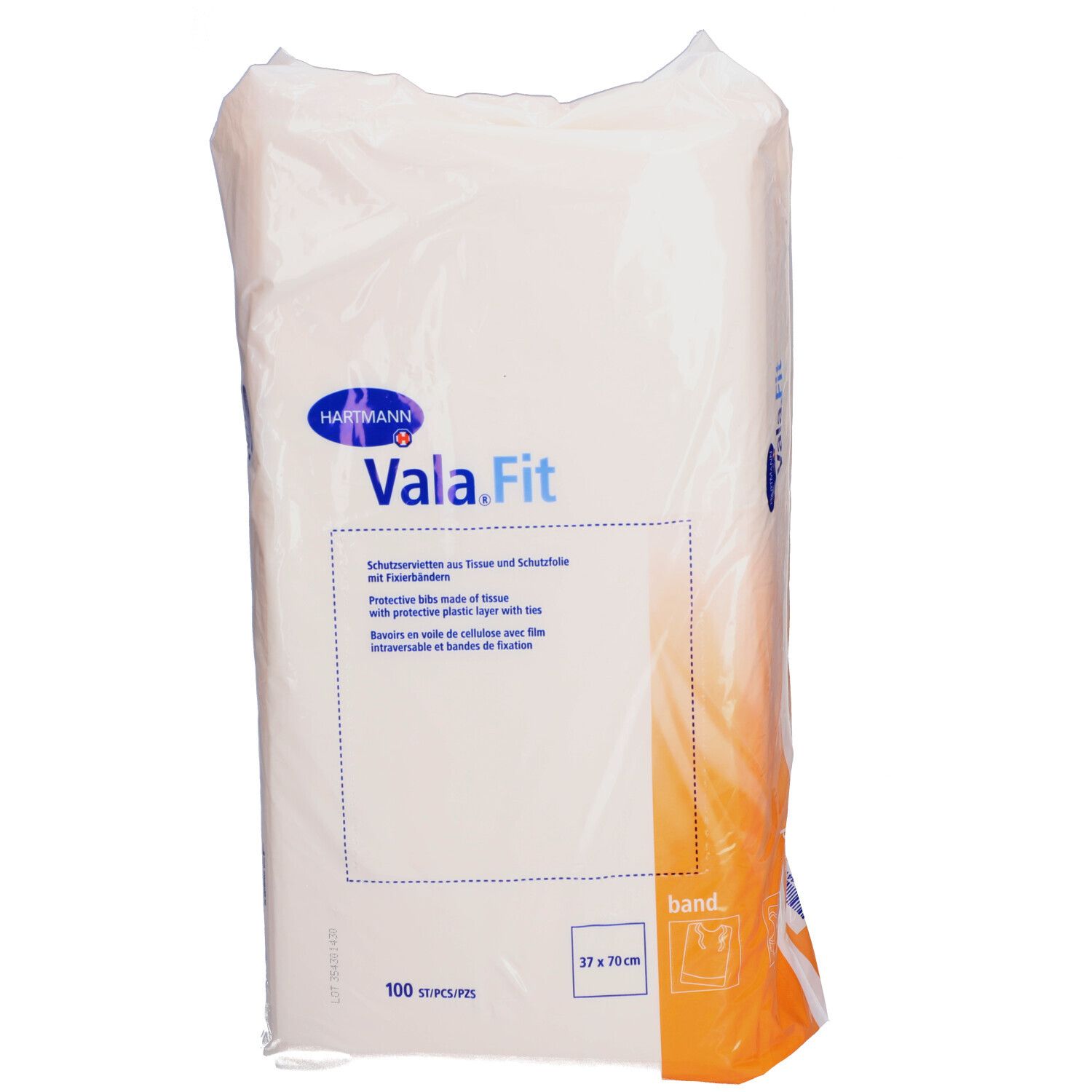 Vala®Fit band Einmal-Schutzlätzchen 3-lagig, 38 x 70 cm