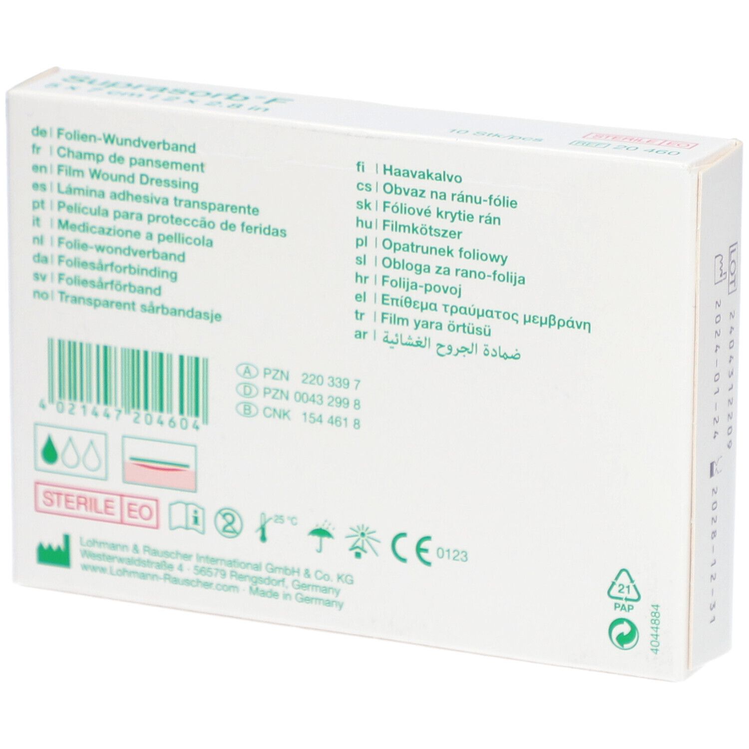 L&R Suprasorb® F Champ de pansement 5 cm x 7 cm stérile