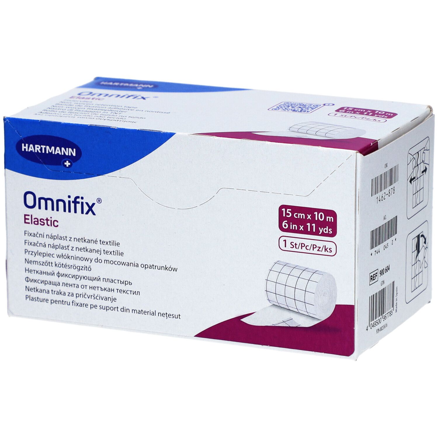 HARTMANN Omnifix® Elastic Bande adhésive extensible en nontissé microporeux 15 cm x 10 m