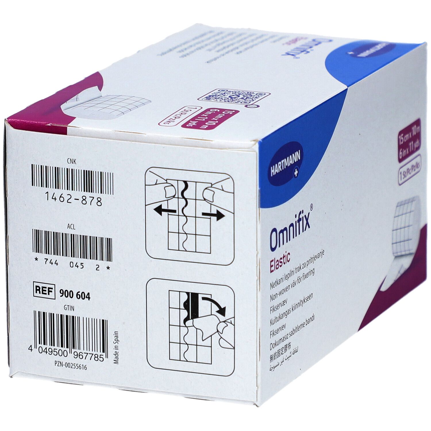 HARTMANN Omnifix® Elastic Bande adhésive extensible en nontissé microporeux 15 cm x 10 m