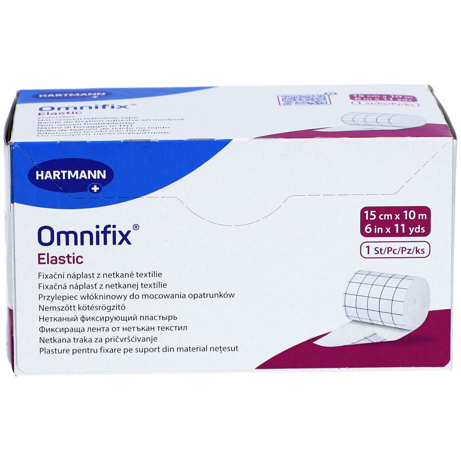 HARTMANN Omnifix® Elastic Bande adhésive extensible en nontissé microporeux 15 cm x 10 m