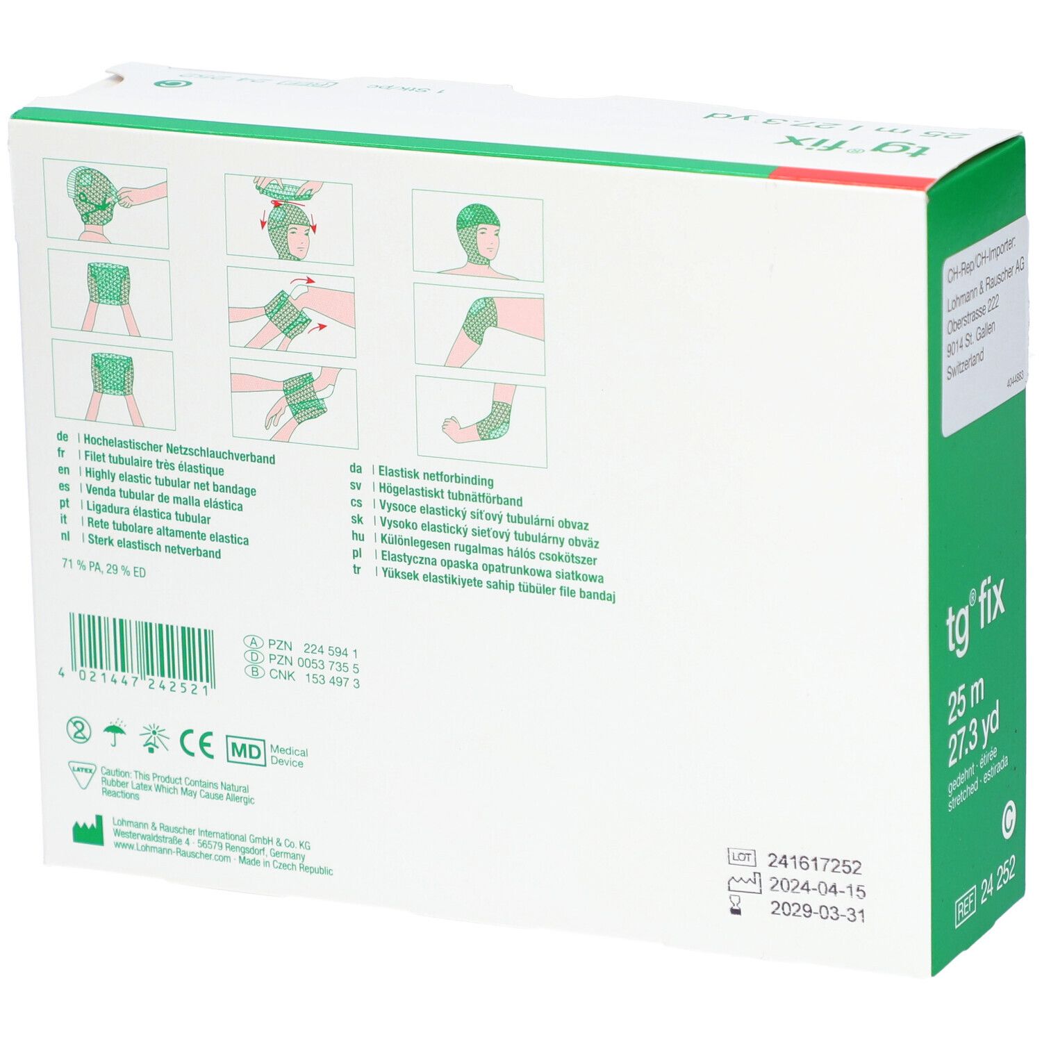L&R tg® fix Filet tubulaire très élastique Taille C 25 m