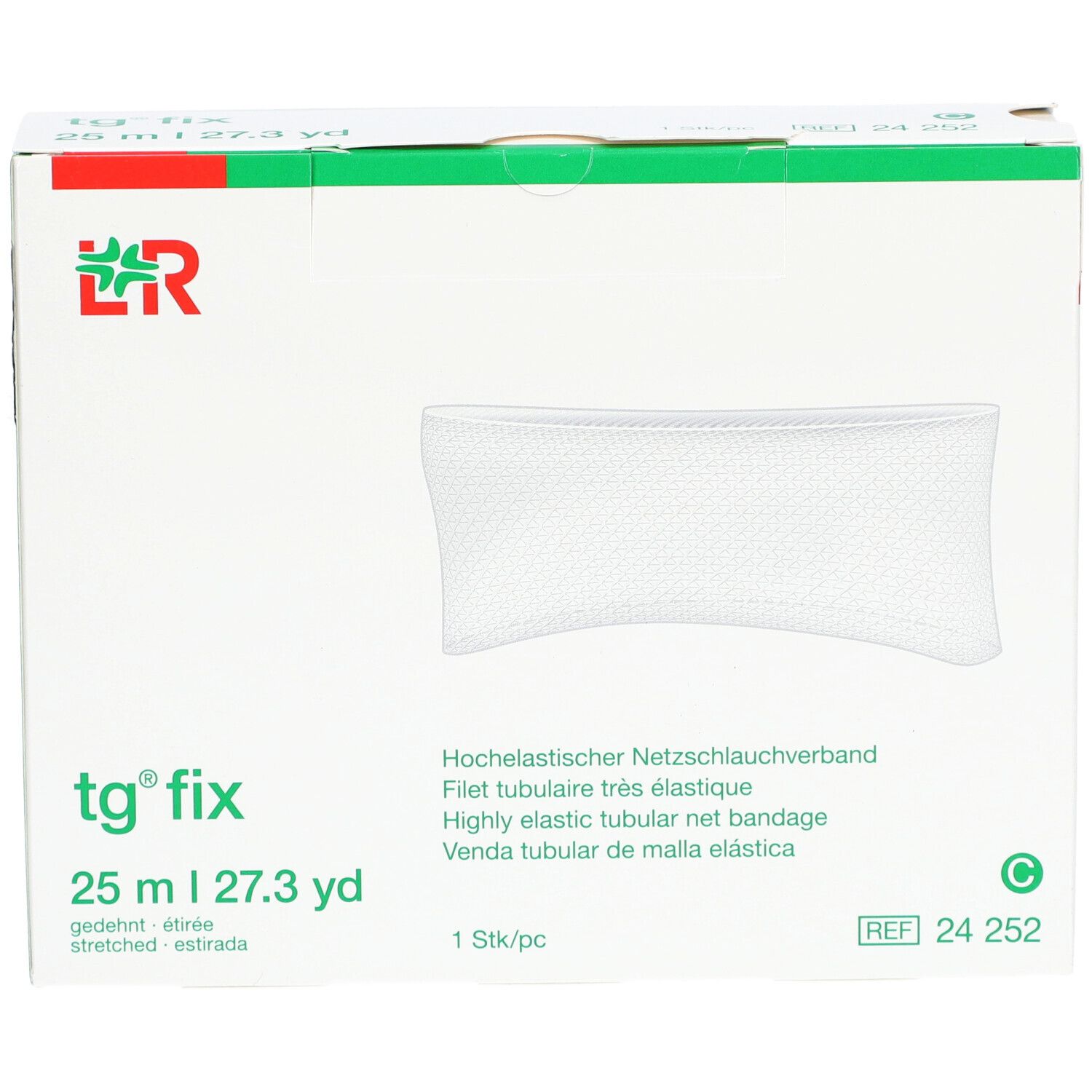 L&R tg® fix Filet tubulaire très élastique Taille C 25 m
