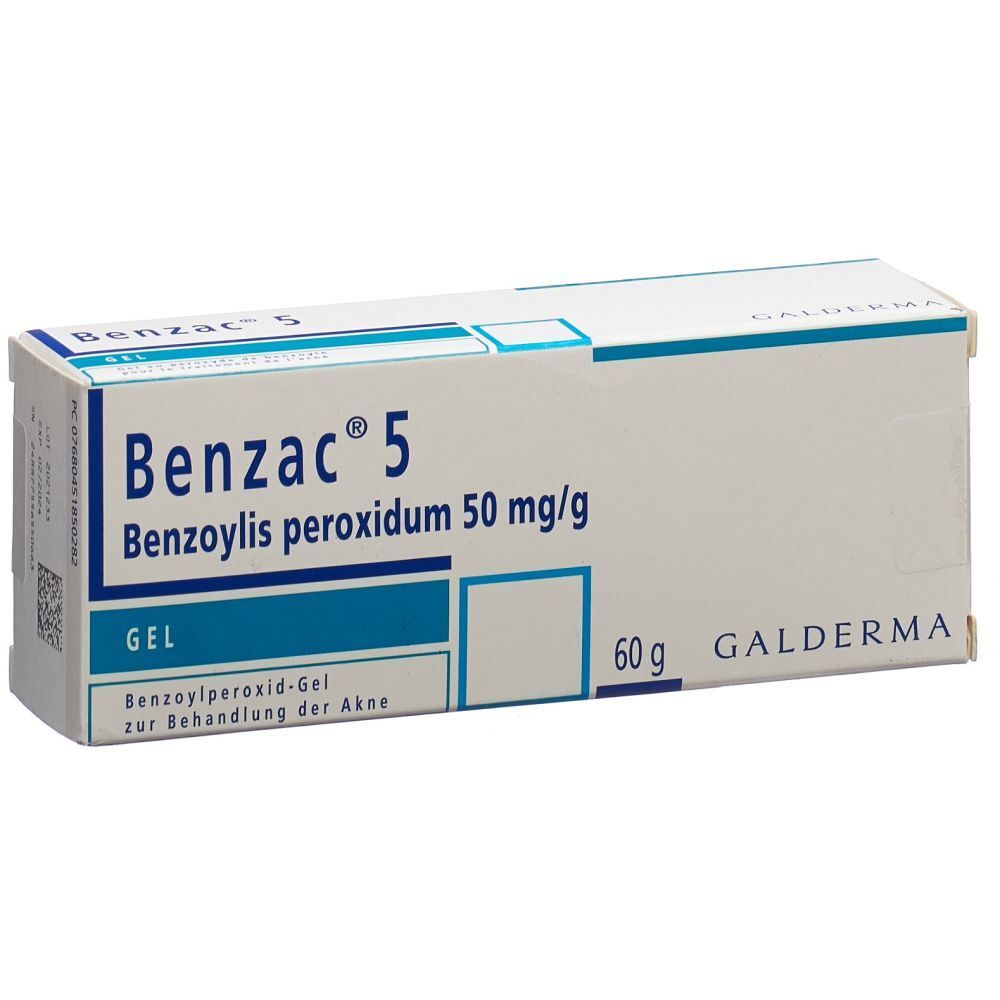 BENZAC 5 Gel 50 mg/g Tb 60 g