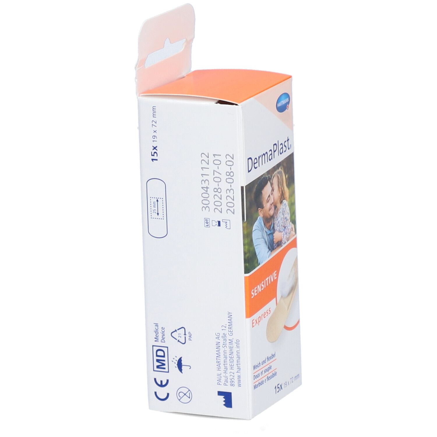 HARTMANN Dermaplast® Sensitive Express Pfannen 19 x 72 mm