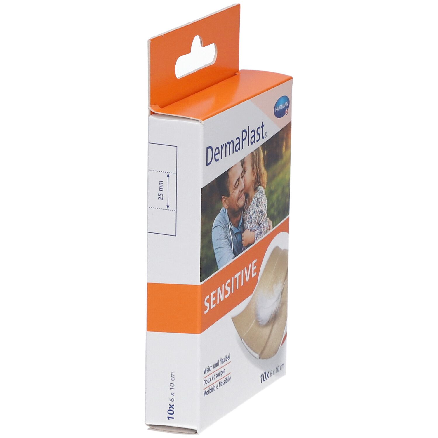 HARTMANN Dermaplast® Sensitive Pansements 6 cm x 10 cm beige