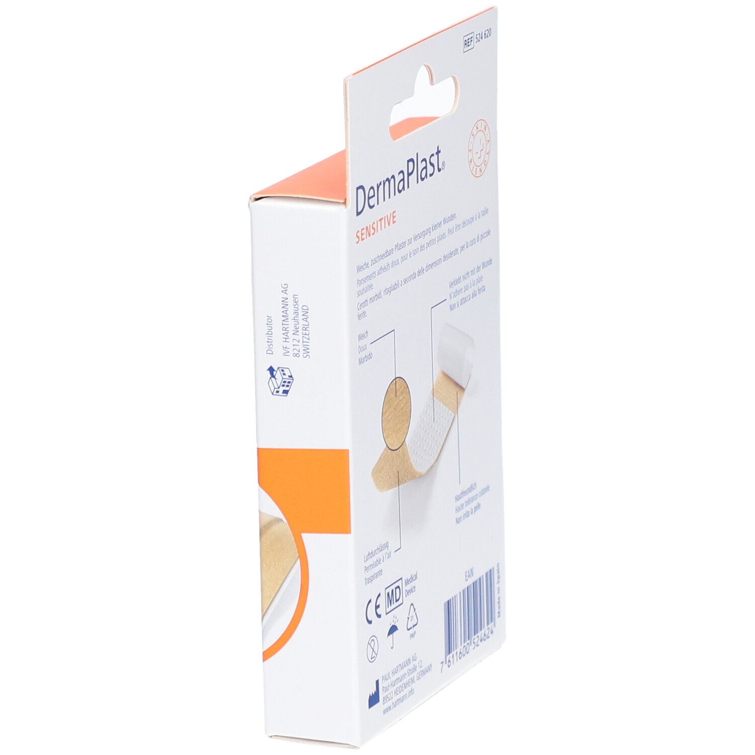 HARTMANN Dermaplast® Sensitive Pansements 6 cm x 10 cm beige