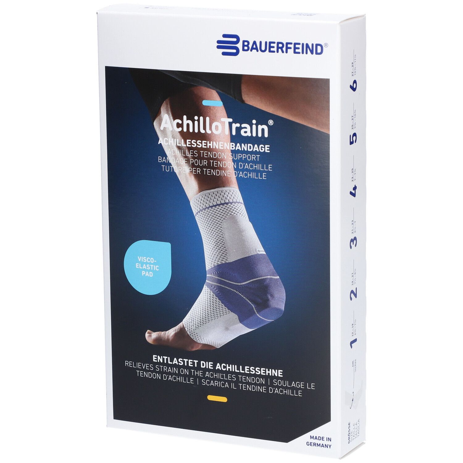 BAUERFEIND AchilloTrain Sprunggelenkbandage rechts Größe 4