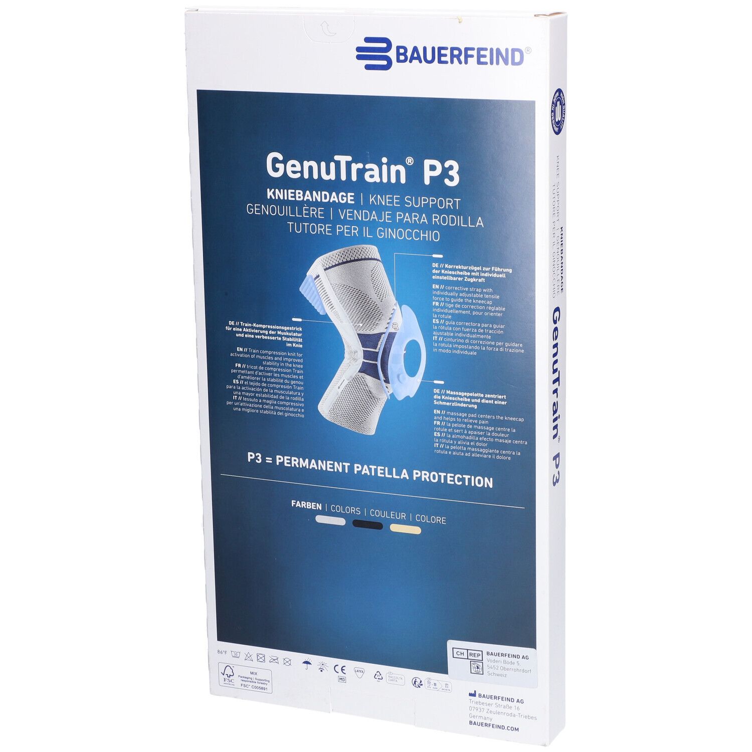 BAUERFEIND Genutrain P3 Orthèse de genou Taille 5 gauche