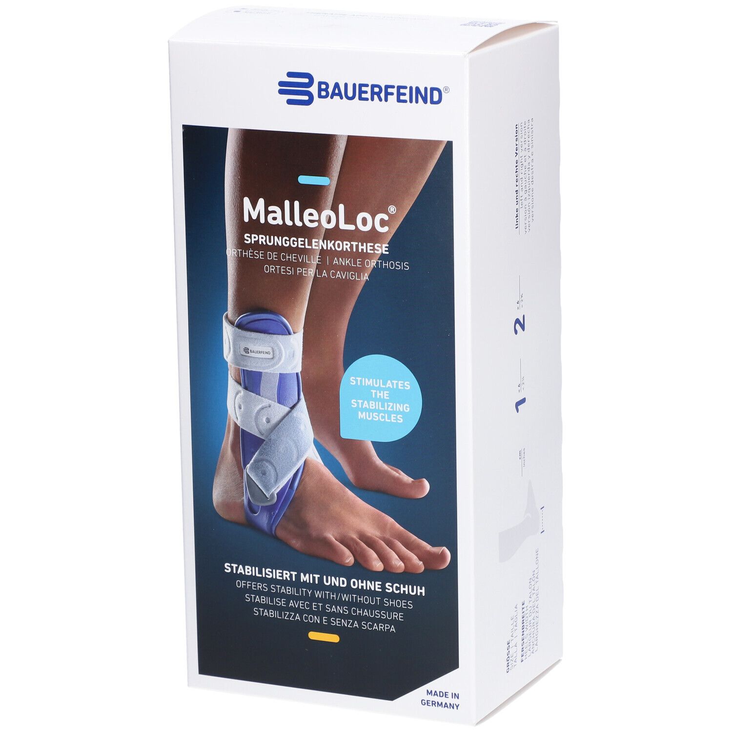 BAUERFEIND MalleoLoc® Haarbandage Orthese Größe 1 links