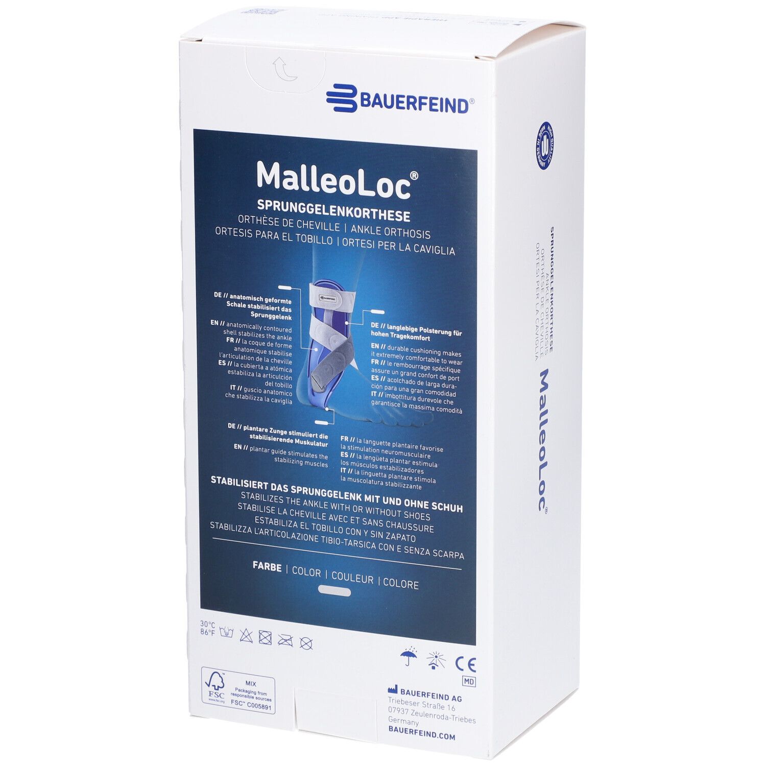 BAUERFEIND MalleoLoc® Haarbandage Orthese Größe 1 links