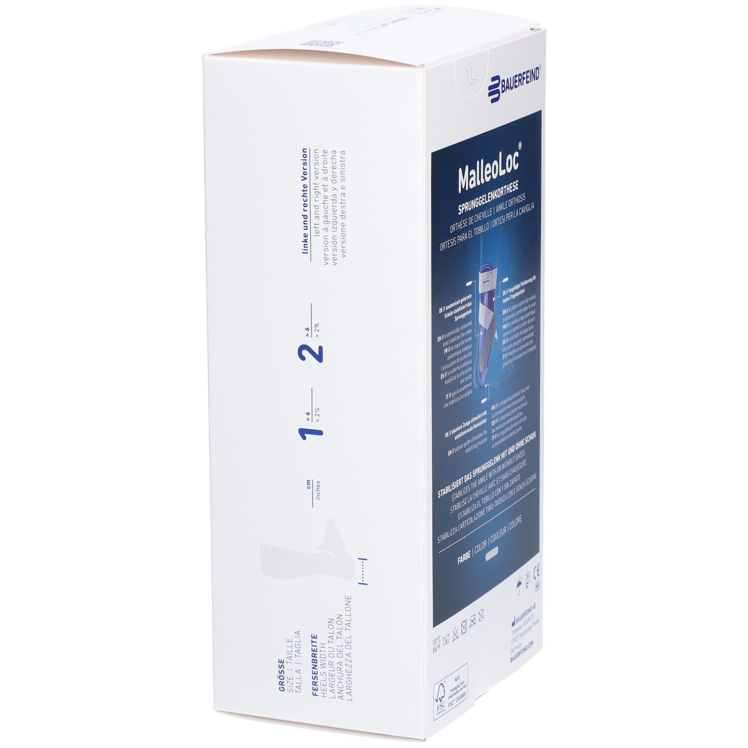 BAUERFEIND MalleoLoc® Haarbandage Orthese Größe 1 links