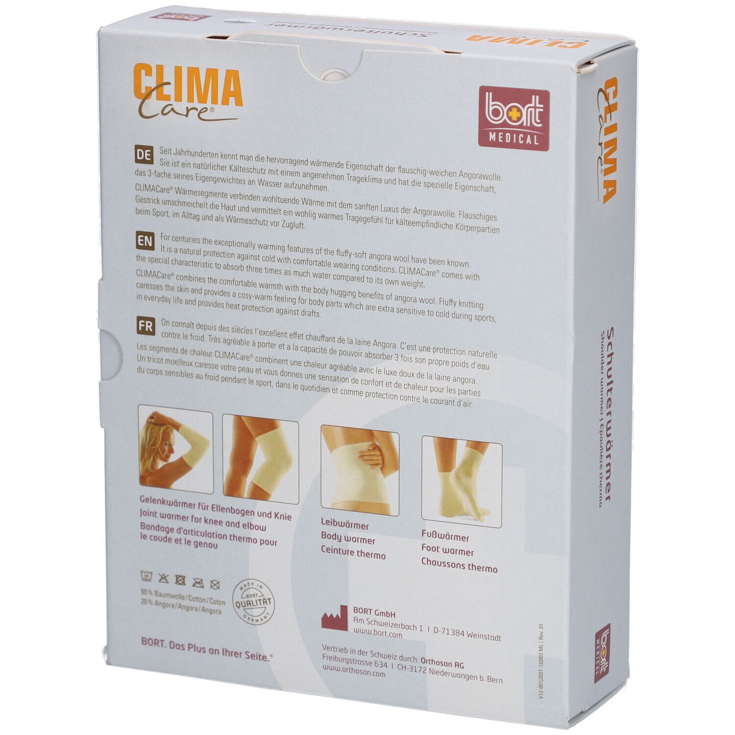 BORT CLIMACare® Schulterwärmer Gr. S weiß