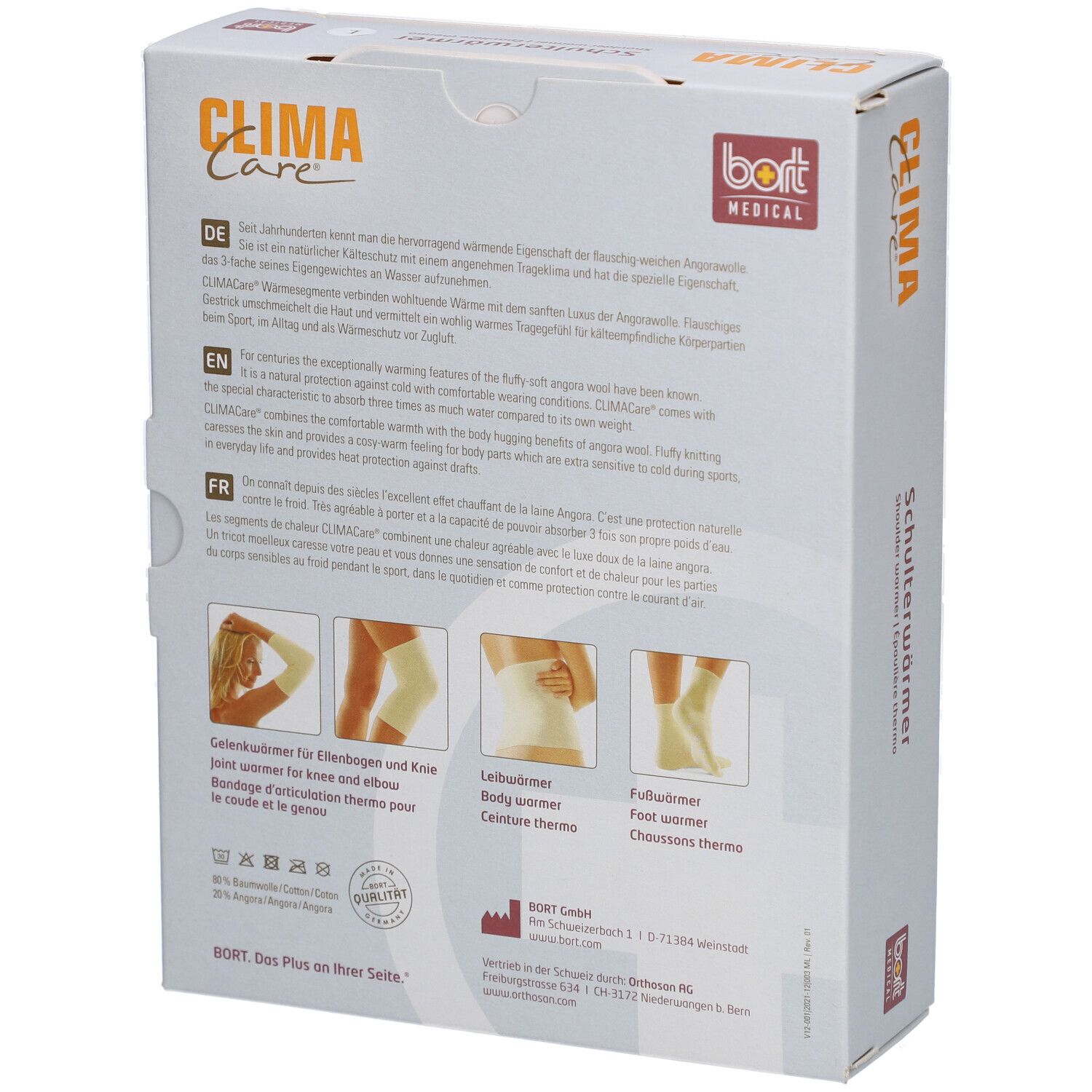 BORT CLIMACare® Épaulière thermo taille L blanc