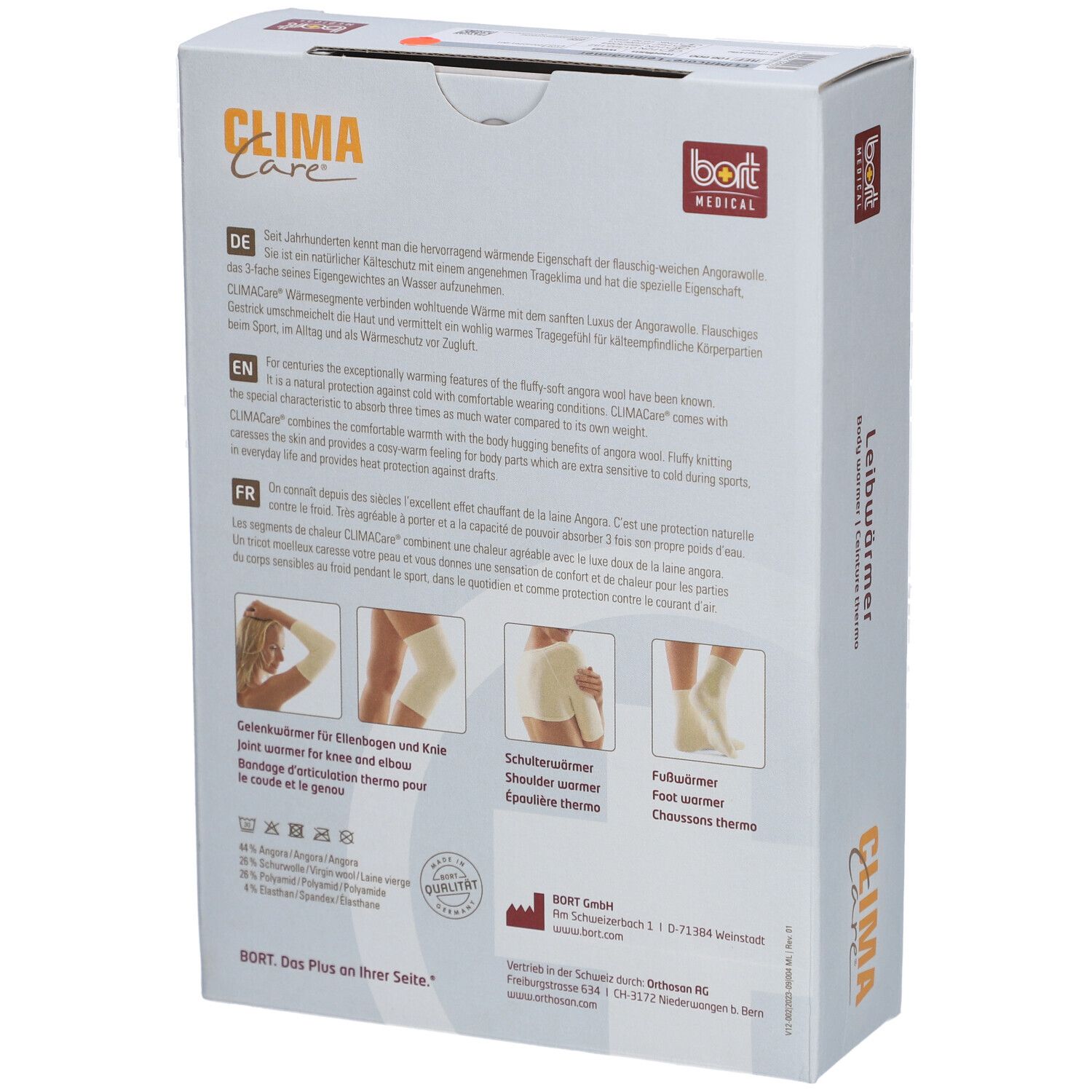 BORT CLIMACare® Ceinture thermo taille M blanc