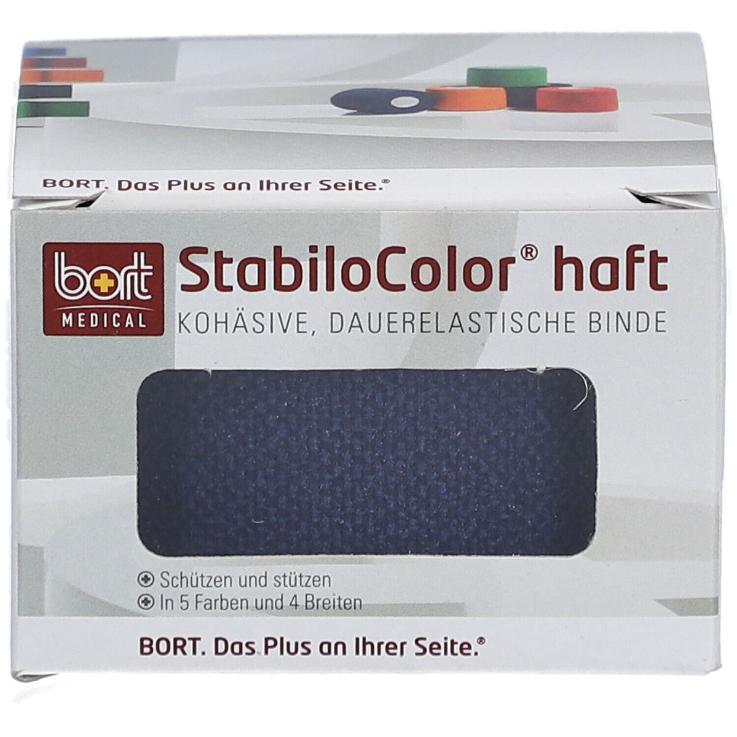 BORT StabiloColor® haft Binde 4 cm blau