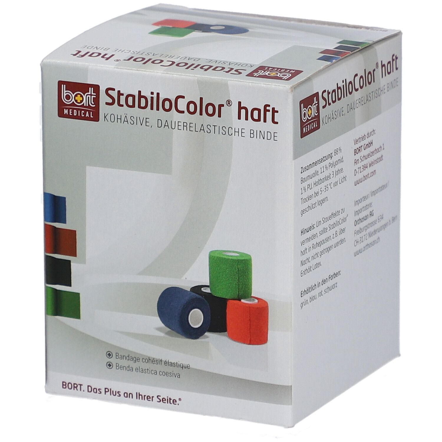 BORT StabiloColor® haft Binde 8 cm blau
