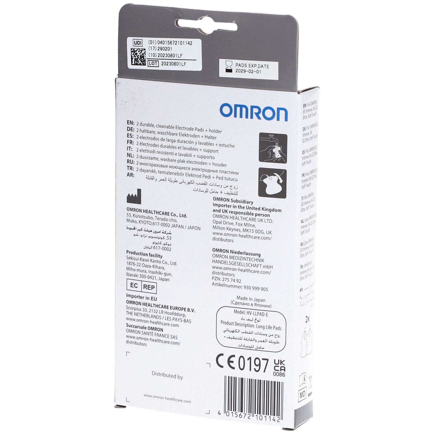 Omron Elektrodenpads mit langer Lebensdauer
